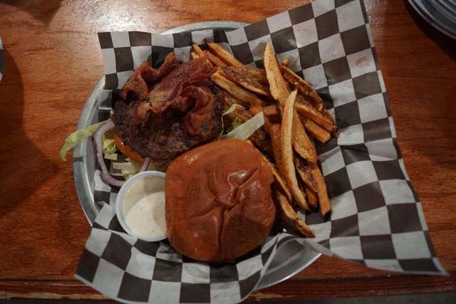 BBQ Bacon Cheddar Burger.